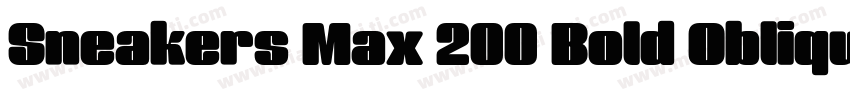 Sneakers Max 200 Bold Oblique字体转换